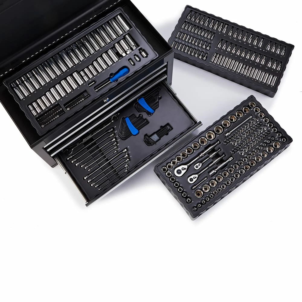 Mastercraft Socket Set, 350-pc, SAE / Metric, CRV, Nickel-Chrome Plating - Image 4