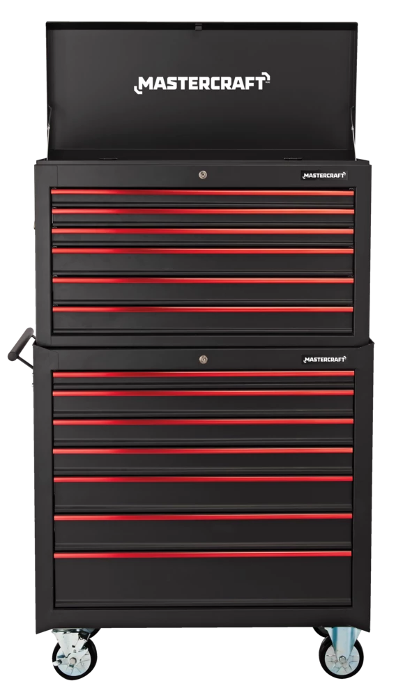 Mastercraft Rolling Tools Storage Cabinet W/ 7 Drawers, Black, 36-in - Image 8