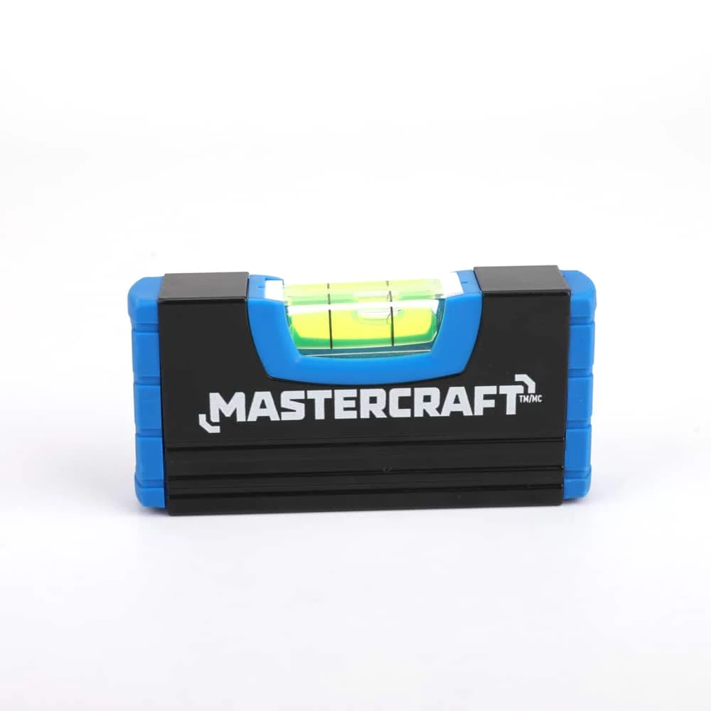 Mastercraft Aluminum Magnetic Pocket Spirit Level, 4-in, Blue/Black - Image 2