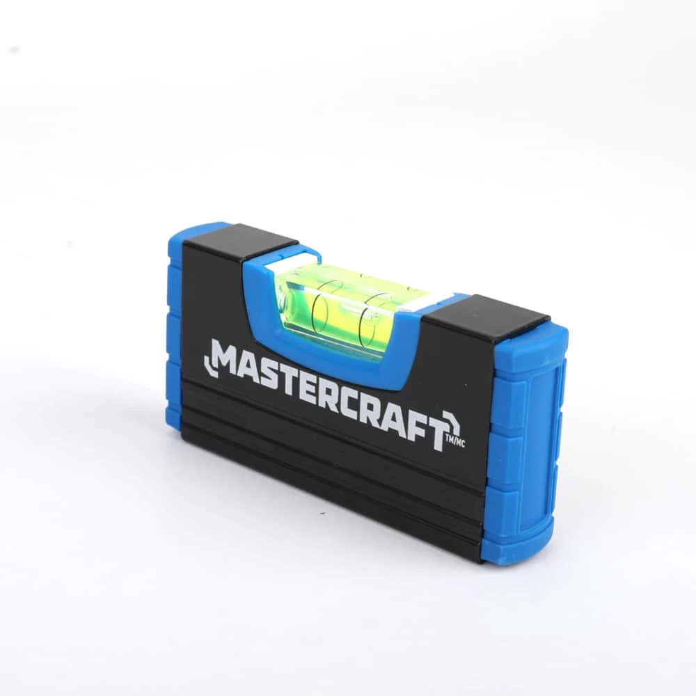 Mastercraft Aluminum Magnetic Pocket Spirit Level, 4-in, Blue/Black