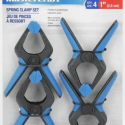Mastercraft 1-in Plastic Spring Clamp Set, 1.6-in Throat Depth, 4-pc