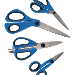 Mastercraft Stainless-Steel Scissors Set, Blue, 4-pc