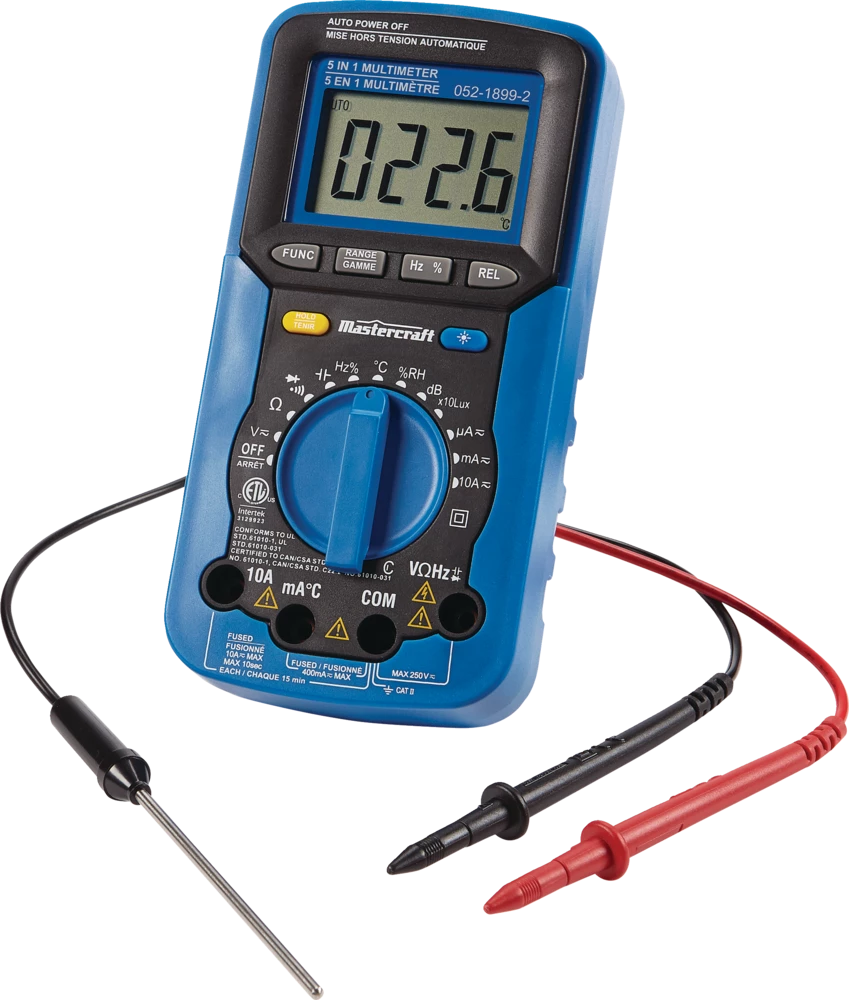 Mastercraft 5in1 Digital Multimeter Mastercraft SHOP