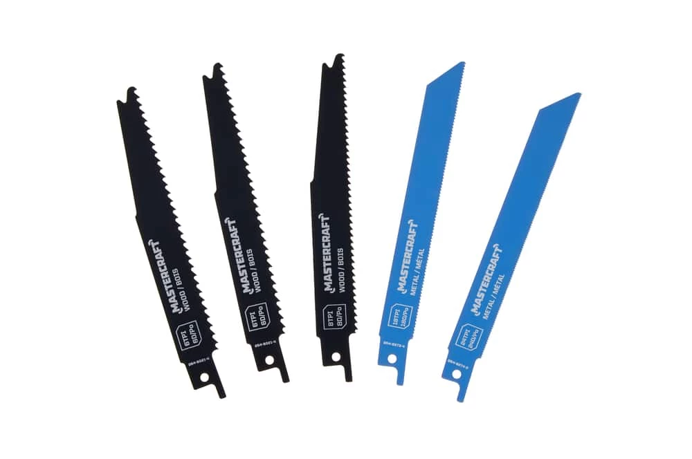 Mastercraft HSS And Cobalt Reciprocating Saw Blade Set For Wood, Metal, Plastic, 5-pc
