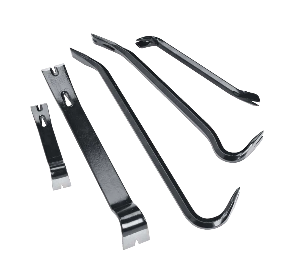 Mastercraft 5-pc Wrecking Set, 14-in And 17-3/4-in Wrecking Bars, 7-in And 15" Flat Pry Bars, 11-in Nail Puller - Image 3