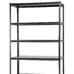 Mastercraft Adjustable 5-Shelf Steel Metal & Wood Storage Rack / Shelving Unit, 48 X 24 X 72-in