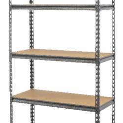 Mastercraft Adjustable 5-Shelf Steel Metal & Wood Storage Rack / Shelving Unit, 36 X 16 X 72-in