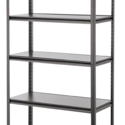 Mastercraft Adjustable 5-Shelf Steel Metal & Wood Storage Rack / Shelving Unit, 41 X 18 X 72-in
