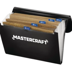 Mastercraft Assorted Grit Aluminum Oxide Sandpaper Sheet Set For Wood, Metal, 50-pc