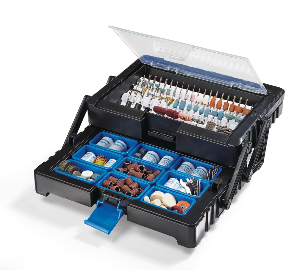 Mastercraft Assorted Rotary Tool Accessory Bit Set With Storage Case & 1/8-in Shanks, 500-pc - Image 4