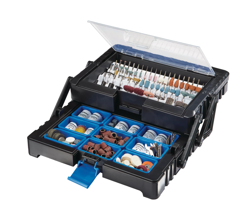 Mastercraft Assorted Rotary Tool Accessory Bit Set With Storage Case & 1/8-in Shanks, 500-pc - Image 2