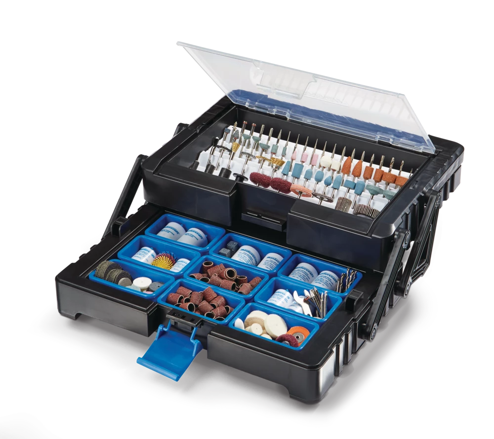 Mastercraft Assorted Rotary Tool Accessory Bit Set With Storage Case & 1/8-in Shanks, 500-pc