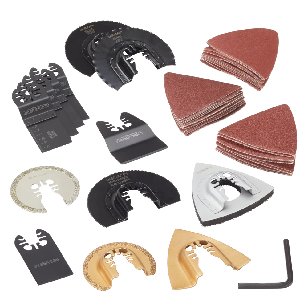 Mastercraft Oscillating Multi-Tool Universal Accessory Set For Cutting & Sanding, 50-pc - Image 2