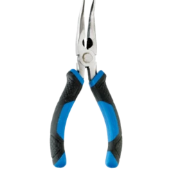 Mastercraft Bent Nose Pliers, Chrome Finish, High Carbon Steel, 6-in