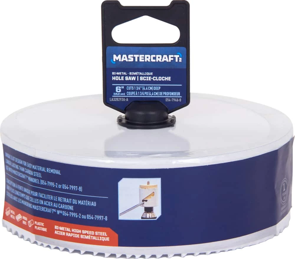 Mastercraft 6-in Bi-Metal Hole Saw For Metal, Wood, Plastic - Image 3