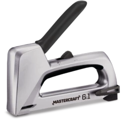 Mastercraft 6-in-1 Staple Gun And Nailer, Fits 5/16-9/16-in T50 Staples, 1/4-9/16-in JT-21 Staples, 7/16-9/16-in T25 Staples, 1/4-9/16-in No. 13 Staples, 5/8-in Brad Nails, And 5/8-in No. 9 PinsGrey