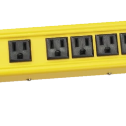 Mastercraft 6-Outlet Power Bar With 6-ft Cord, Circuit Breaker And Lighted Switch, Yellow/Black