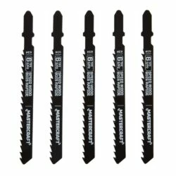 Mastercraft 6 TPI T-Shank HCS Jigsaw Blades For Wood, 5-pk