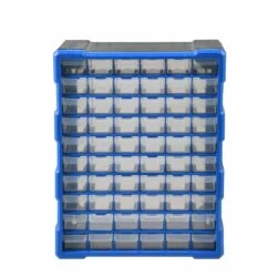 Mastercraft Wall-Mountable 60-Drawers Cabinet, 6x15x19-in