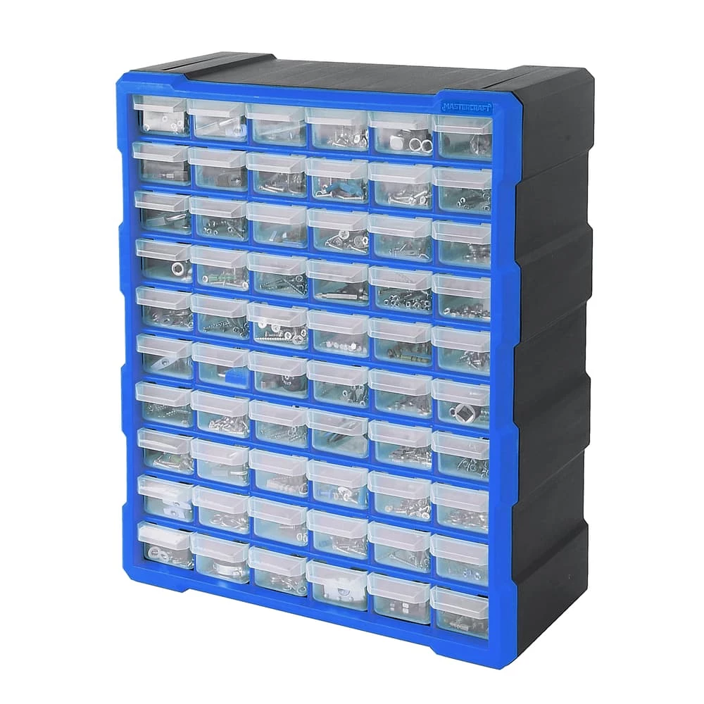 Mastercraft Wall-Mountable 60-Drawers Cabinet, 6x15x19-in - Image 2