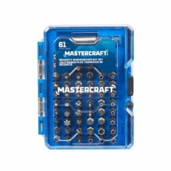 Mastercraft Security Magnetic Carbide Screwdriver Bit Set For Metal, Plastic, Masonry, 61-pc