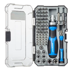 Mastercraft 65-pc Ratcheting Screwdriver And Precision Screwdriver Set With Extension Bars And Case