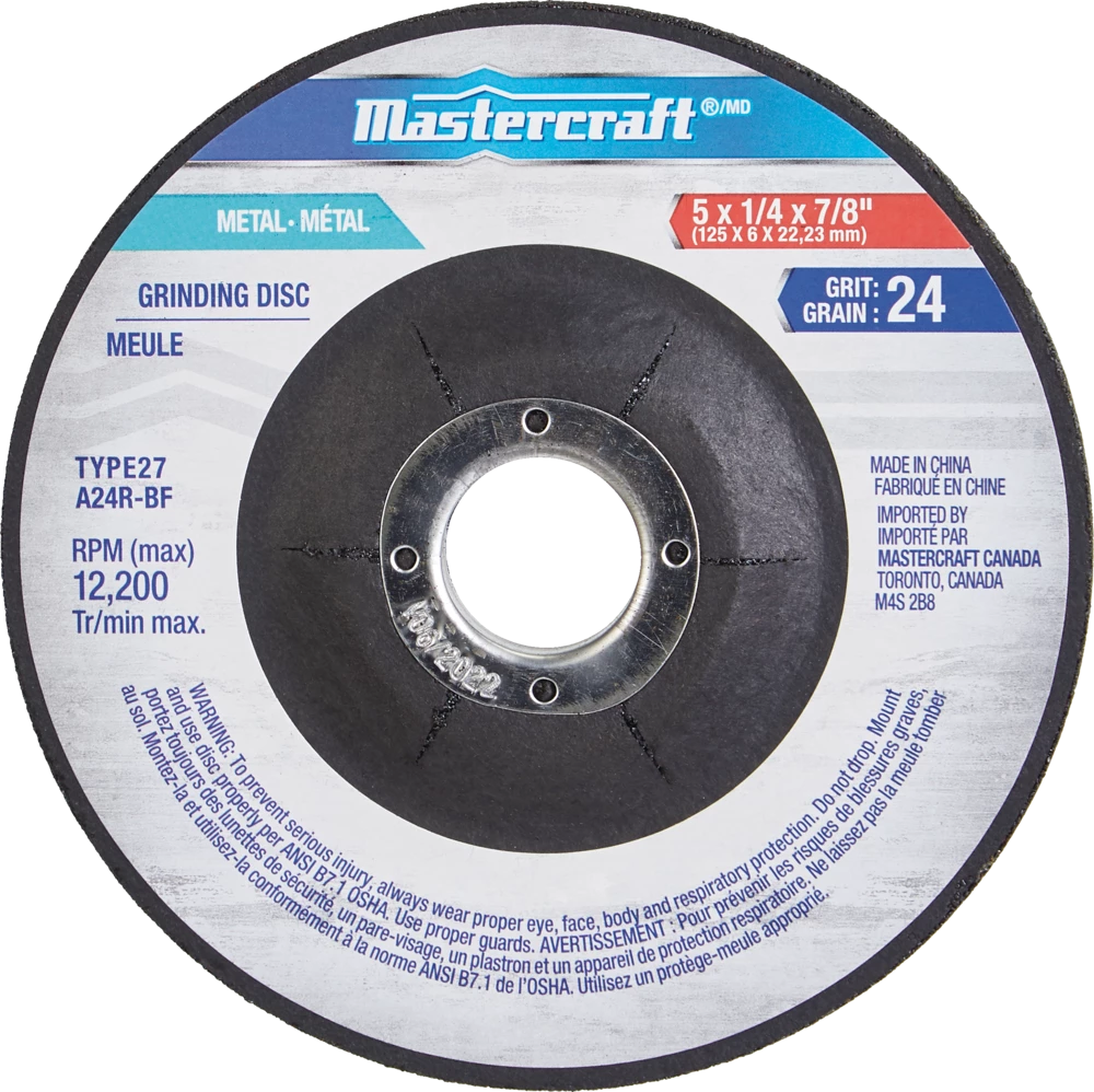 Mastercraft 6A Corded Single-Speed Angle Grinder With Bonus Cut-Off Disc & Guard, 4-1/2-in - Image 7