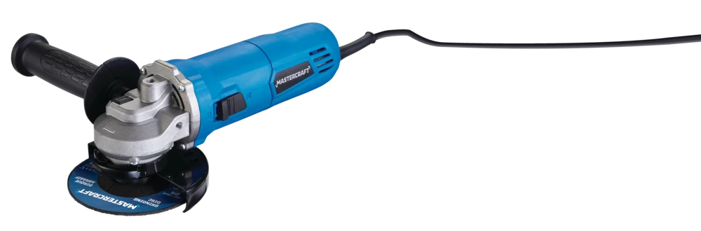 Mastercraft 6A Corded Single-Speed Angle Grinder With Bonus Cut-Off Disc & Guard, 4-1/2-in