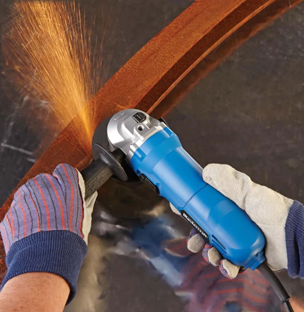 Mastercraft 6A Corded Single-Speed Angle Grinder With Bonus Cut-Off Disc & Guard, 4-1/2-in - Image 11