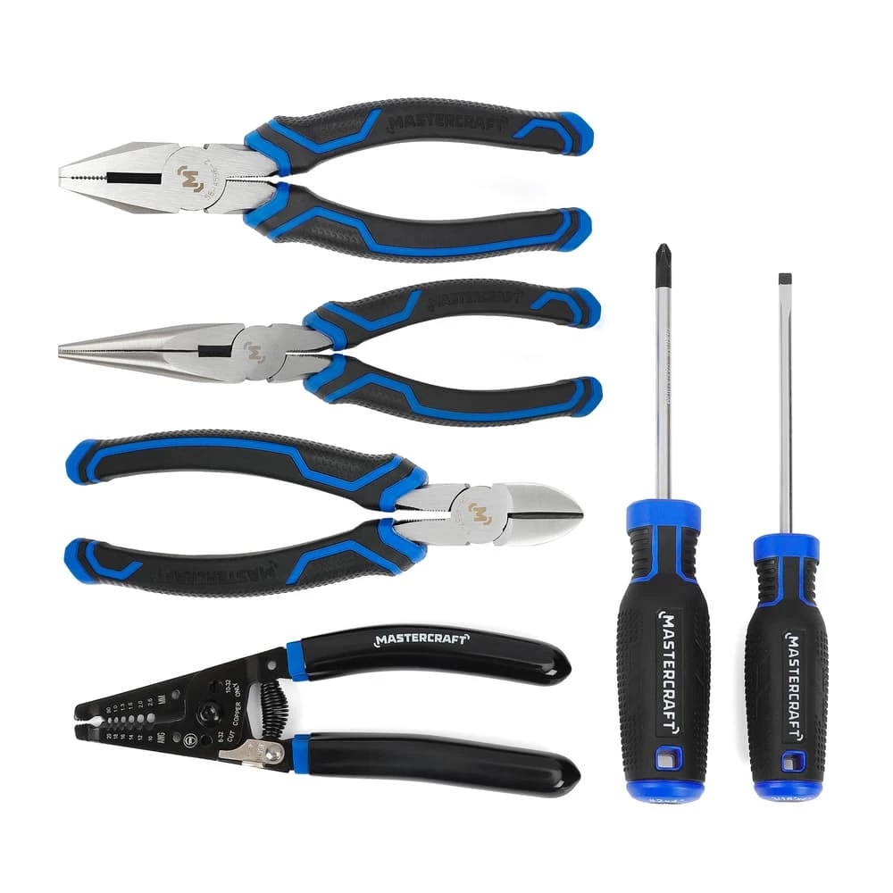 Mastercraft Pliers & Screwdriver Set, Comfort Grip, Rust Resistant, Carbon Steel, 6-pc - Image 4