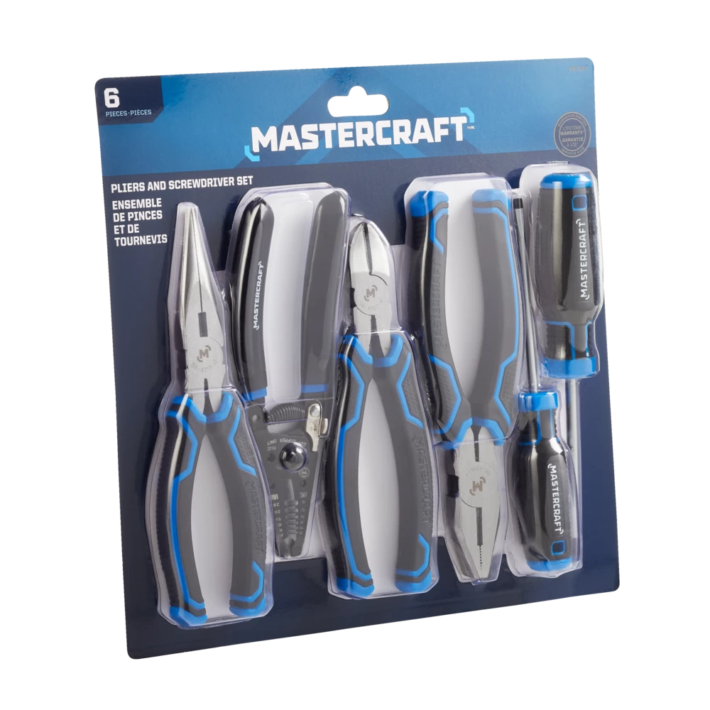 Mastercraft Pliers & Screwdriver Set, Comfort Grip, Rust Resistant, Carbon Steel, 6-pc - Image 7