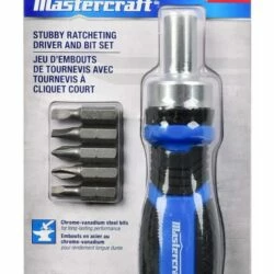 Mastercraft 6-in-1 Ratcheting Stubby Multi-Bit Screwdriver