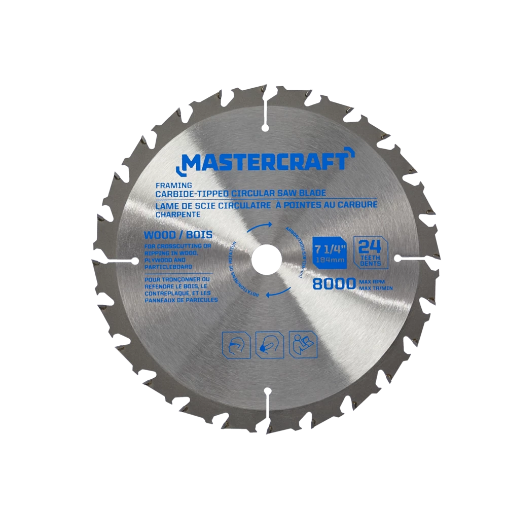 Mastercraft 7-1/4-in 24T Carbide Tipped Circular Saw Blade For Wood