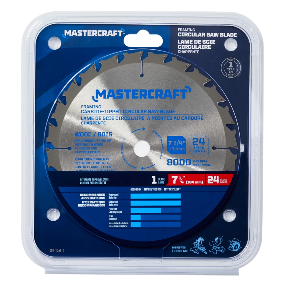 Mastercraft 7-1/4-in 24T Carbide Tipped Circular Saw Blade For Wood - Image 2
