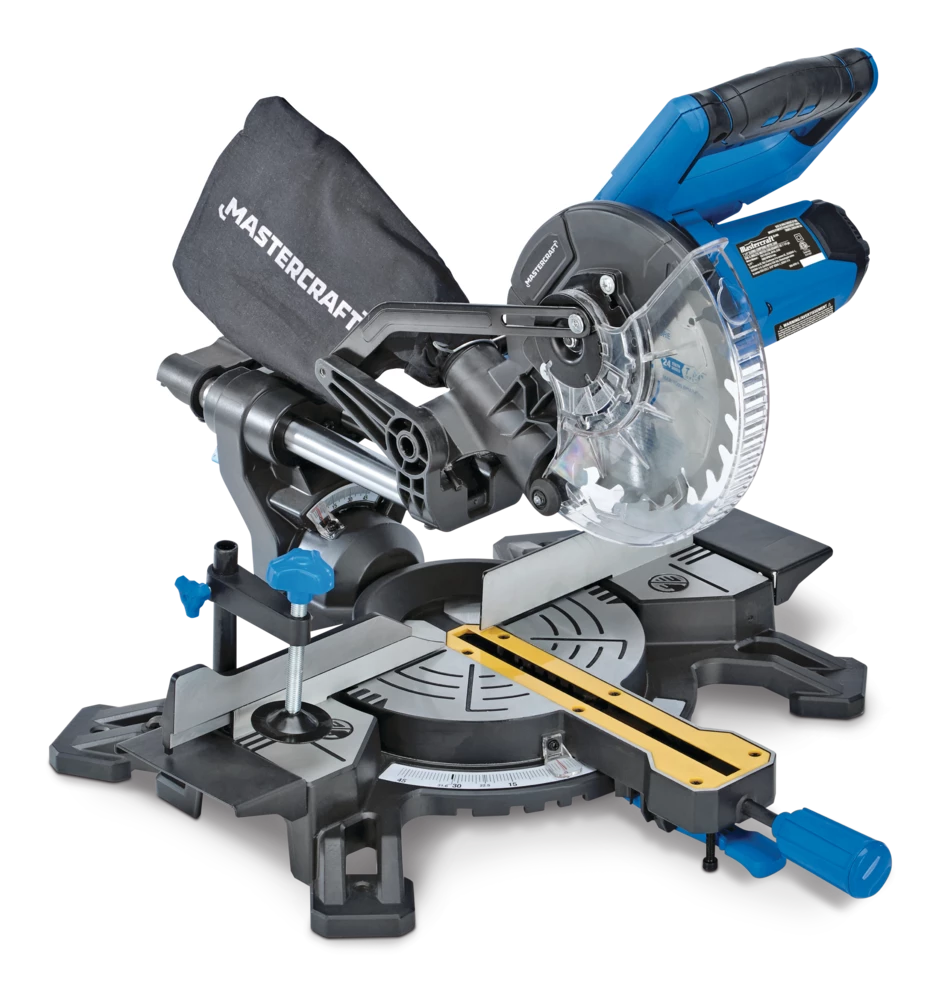 Mastercraft 9.5 Amp Single-Bevel Sliding Compound Mitre Saw, 7-1/4-in - Image 2