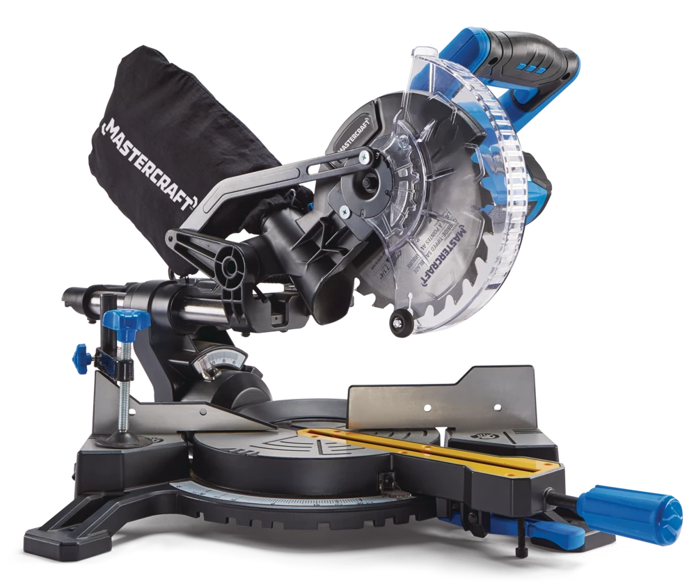 Mastercraft 9.5 Amp Single-Bevel Sliding Compound Mitre Saw, 7-1/4-in