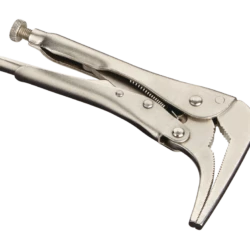 Mastercraft Offset Locking Pliers, Cr-V Steel Jaws With Nickel Plated Finish, Rubber Grips, 7-in