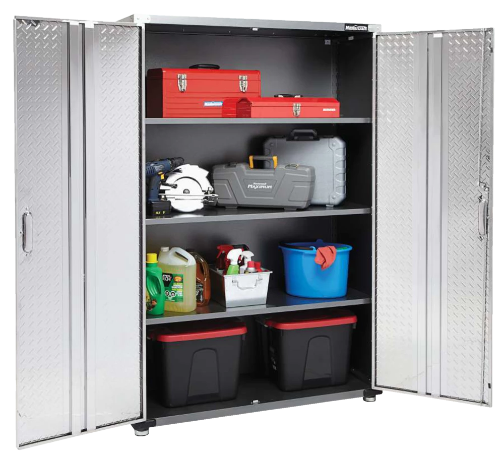 Mastercraft 2-Door Tall & Wide Cabinet With 3 Adjustable Shelves, Diamond Series, 48 X 18 X 72-in - Image 14
