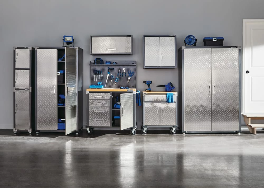 Mastercraft 2-Door Tall & Wide Cabinet With 3 Adjustable Shelves, Diamond Series, 48 X 18 X 72-in - Image 13