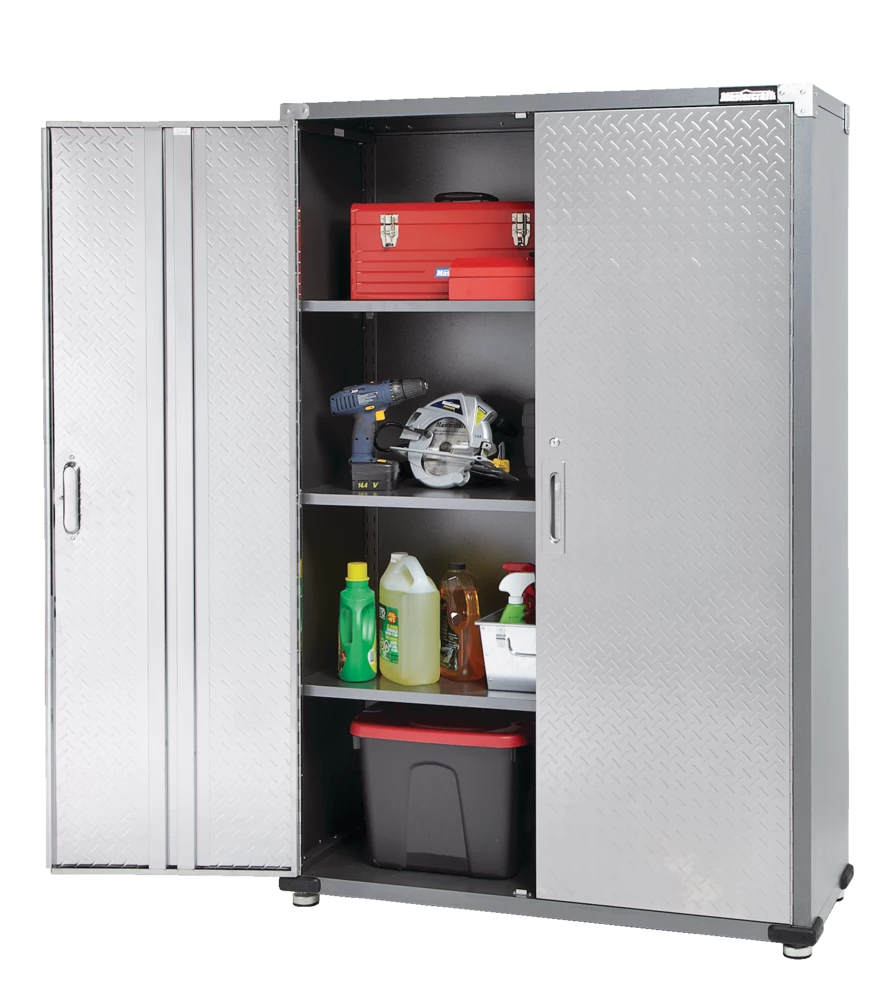 Mastercraft 2-Door Tall & Wide Cabinet With 3 Adjustable Shelves, Diamond Series, 48 X 18 X 72-in - Image 6