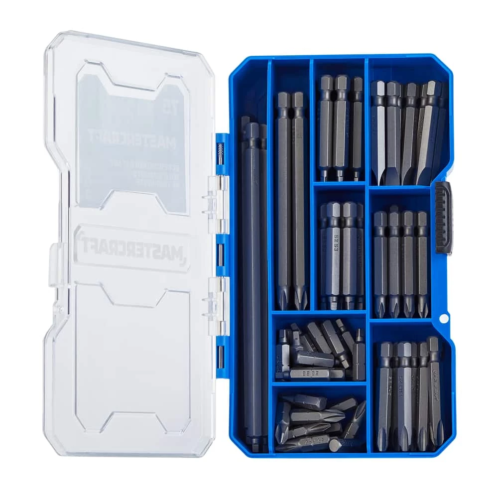 Mastercraft Carbide Assorted Screwdriver Bit Set For Metal, Plastic, Masonry, 75-pc - Image 3