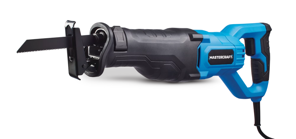Mastercraft 8.5A Variable Speed T-Shank Reciprocating Saw With LED Light & Blade