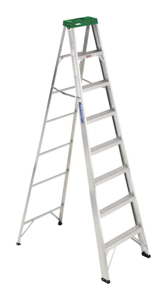 Mastercraft Tradesman Grade 2 Aluminum Commercial Step Ladder, 8-ft, 225-lb