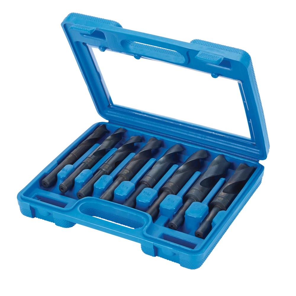 Mastercraft Silver & Deming Black Oxide Drill Bit Set For Wood, Metal, Plastic, 8-pc - Image 2