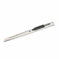 Mastercraft Stainless-Steel Snap-Off Utility Knife, 9-mm, Silver