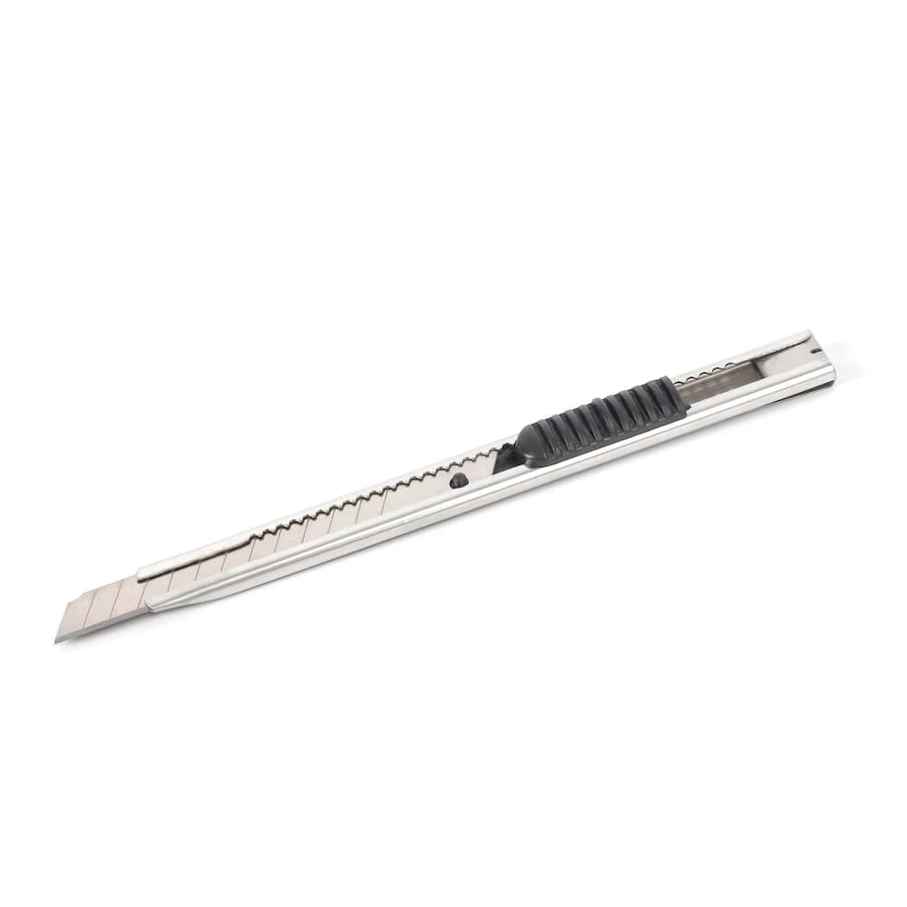 Mastercraft Stainless-Steel Snap-Off Utility Knife, 9-mm, Silver