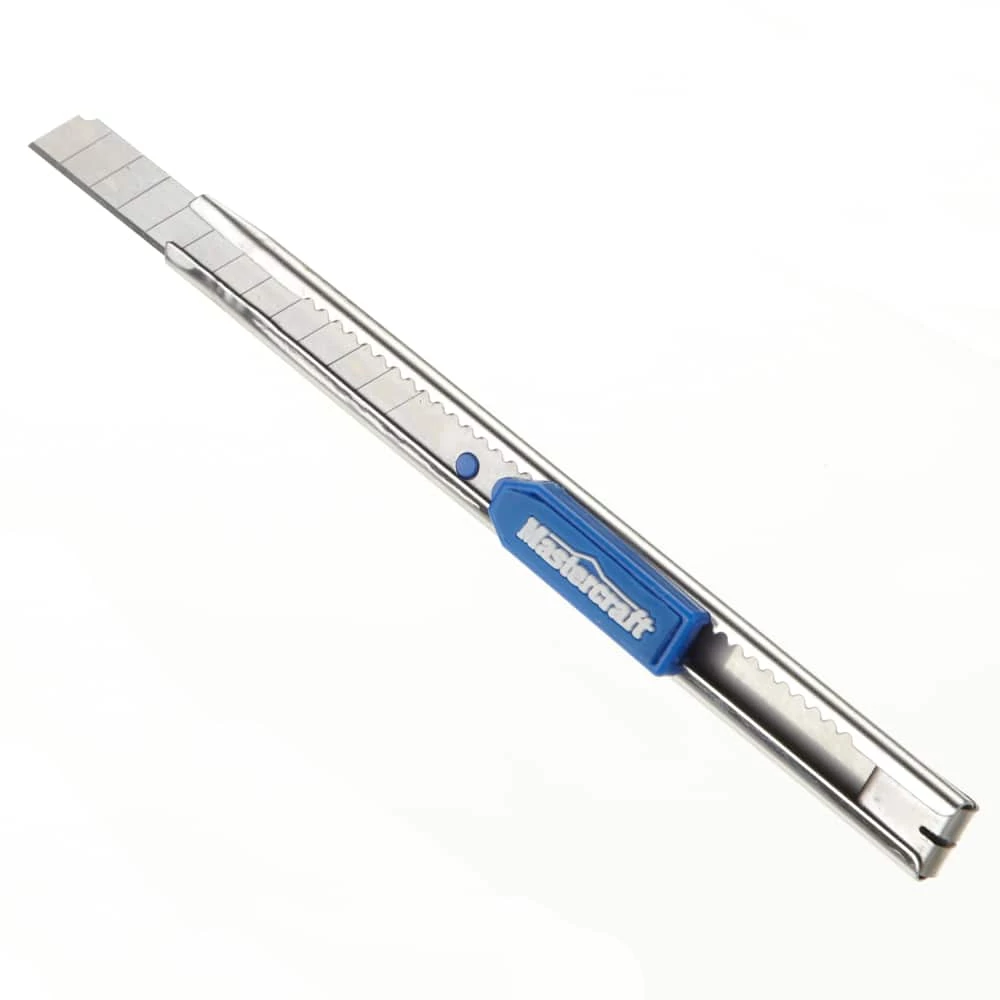 Mastercraft Stainless-Steel Snap-Off Utility Knife, 9-mm, Silver - Image 2