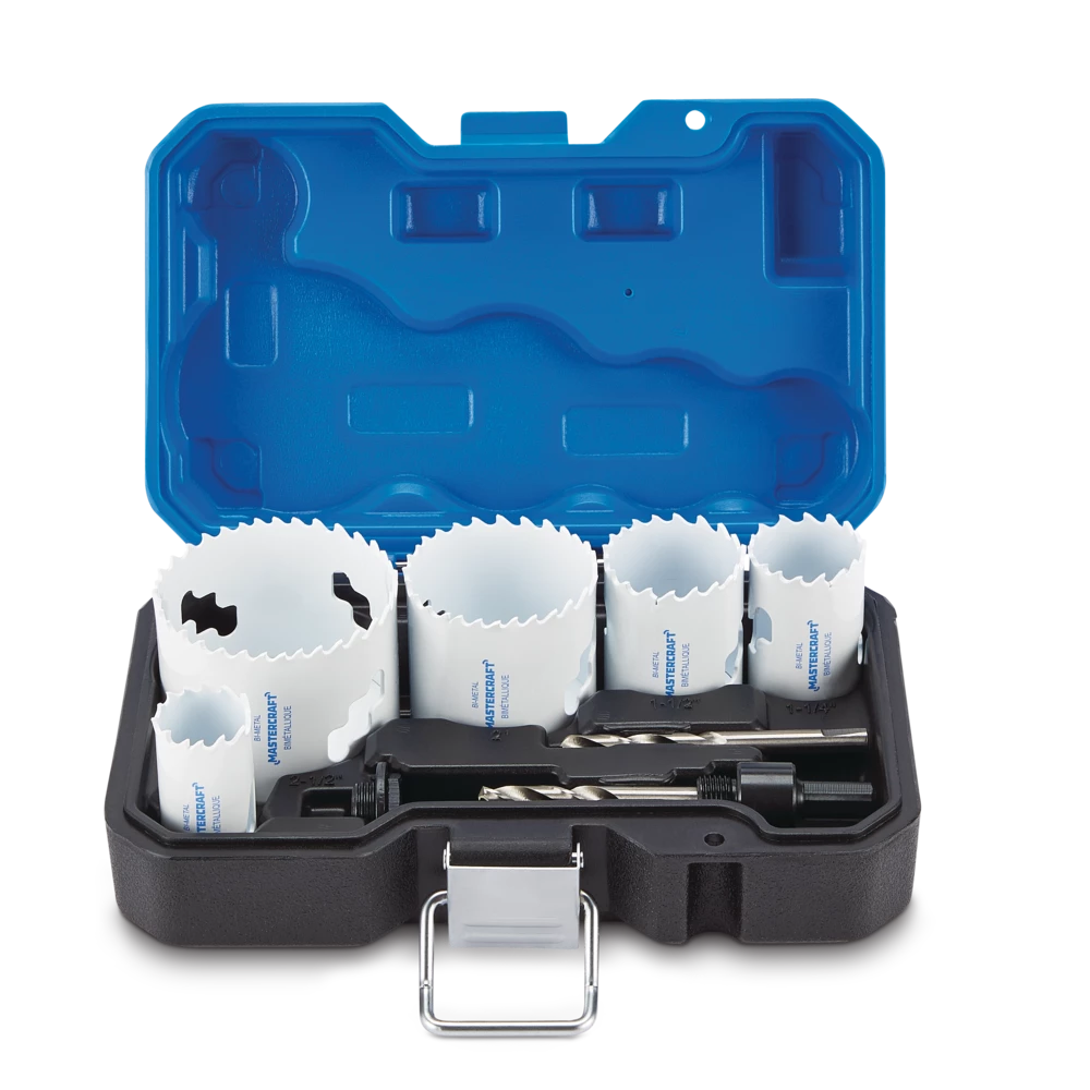 Mastercraft Bi-Metal Hole Saw Set For Wood, Plastic, Drywall, Metal, 9-pc - Image 3
