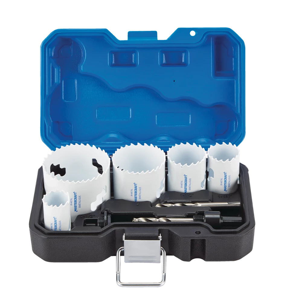 Mastercraft Bi-Metal Hole Saw Set For Wood, Plastic, Drywall, Metal, 9-pc - Image 4