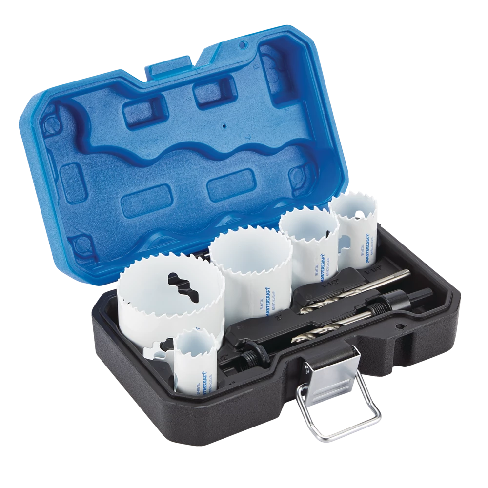 Mastercraft Bi-Metal Hole Saw Set For Wood, Plastic, Drywall, Metal, 9-pc - Image 2